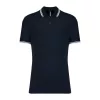 Men'S 2 Striped Short Sleeved Poloshirt (M, Navy/White)