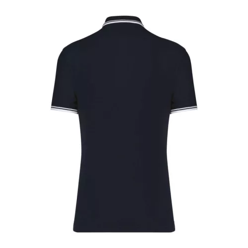 Men'S 2 Striped Short Sleeved Poloshirt (M, Navy/White)