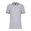 Men'S 2 Striped Short Sleeved Poloshirt (S, Black/Oxford Grey)