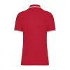 Men'S 2 Striped Short Sleeved Poloshirt (M, Red/White)