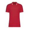 Men'S 2 Striped Short Sleeved Poloshirt (XL, Red/White)