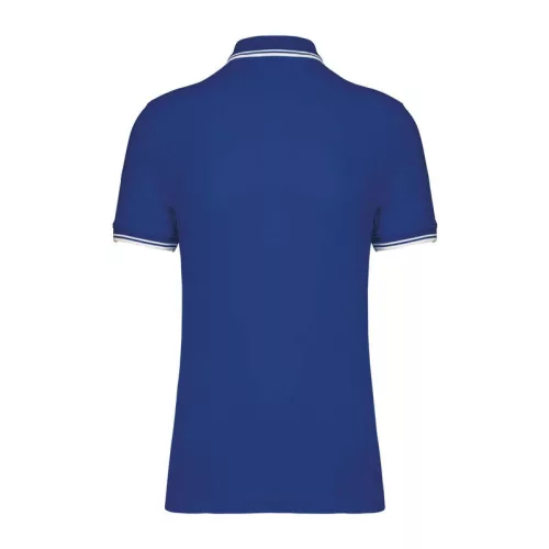 Men'S 2 Striped Short Sleeved Poloshirt (2XL, Royal Blue/White)
