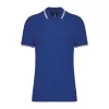Men'S 2 Striped Short Sleeved Poloshirt (XL, Royal Blue/White)