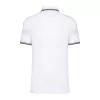 Men'S 2 Striped Short Sleeved Poloshirt (L, White/Navy)