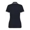 Ladie'S 2 Striped Short Sleeved Poloshirt (M, Navy/White)