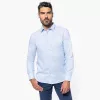 Men Long-Sleeved Easy Care Shirt Without Pocket (2XL, White)