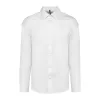 Men Long-Sleeved Easy Care Shirt Without Pocket (2XL, White)