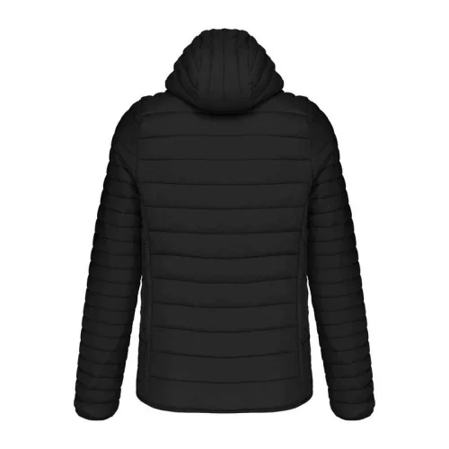 MEN'S LIGHTWEIGHT HOODED PADDED JACKET (2XL, Black)
