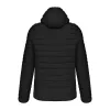 MEN'S LIGHTWEIGHT HOODED PADDED JACKET (M, Black)