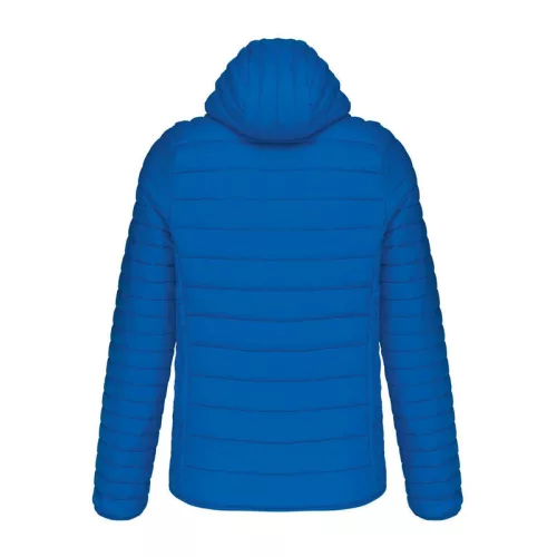 MEN'S LIGHTWEIGHT HOODED PADDED JACKET (L, Light Royal Blue)