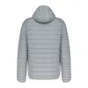 MEN'S LIGHTWEIGHT HOODED PADDED JACKET (M, Silver Marl)