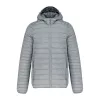 MEN'S LIGHTWEIGHT HOODED PADDED JACKET (XL, Silver Marl)