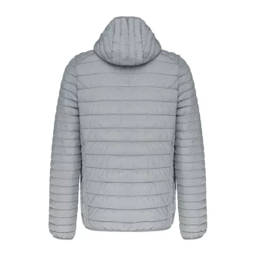 MEN'S LIGHTWEIGHT HOODED PADDED JACKET (XL, Silver Marl)