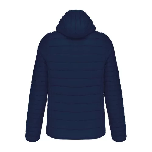 MEN'S LIGHTWEIGHT HOODED PADDED JACKET (M, Navy)