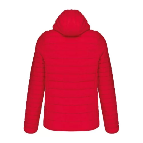 MEN'S LIGHTWEIGHT HOODED PADDED JACKET (XL, Red)