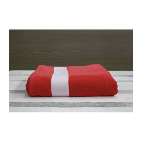 OLIMA VELOUR BEACH TOWEL (100X180, Red)