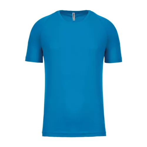 MEN'S SHORT-SLEEVED SPORTS T-SHIRT (XS, Aqua Blue)