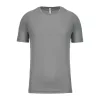 MEN'S SHORT-SLEEVED SPORTS T-SHIRT (L, Fine Grey)