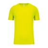 MEN'S SHORT-SLEEVED SPORTS T-SHIRT (L, Fluorescent Yellow)