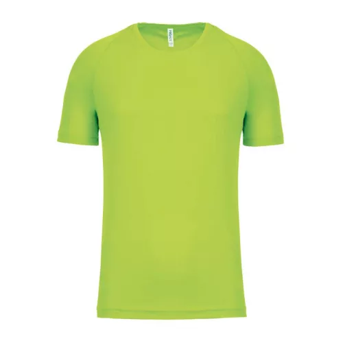 MEN'S SHORT-SLEEVED SPORTS T-SHIRT (M, Lime)