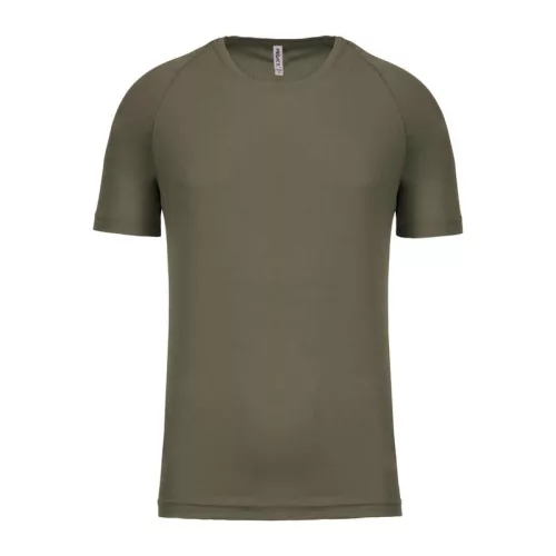 MEN'S SHORT-SLEEVED SPORTS T-SHIRT (XS, Olive)