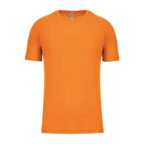 MEN'S SHORT-SLEEVED SPORTS T-SHIRT (M, Orange)