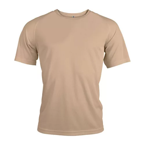 MEN'S SHORT-SLEEVED SPORTS T-SHIRT (M, Sand)