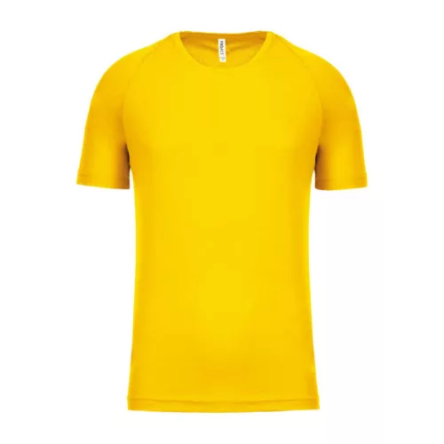 MEN'S SHORT-SLEEVED SPORTS T-SHIRT (S, True Yellow)
