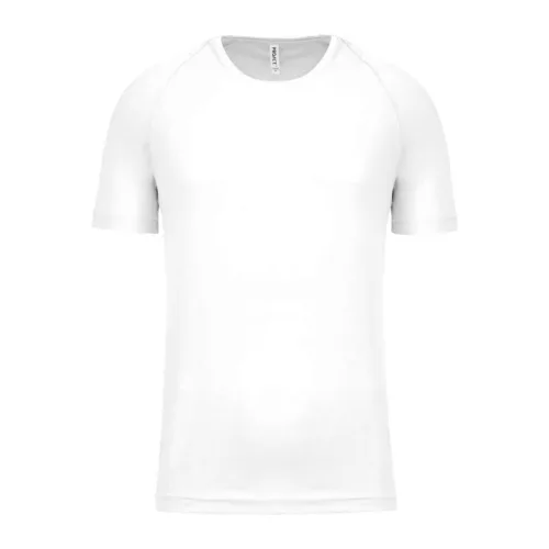 MEN'S SHORT-SLEEVED SPORTS T-SHIRT (L, Arctic White)