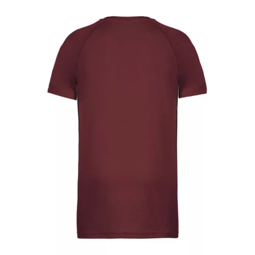 MEN'S SHORT-SLEEVED SPORTS T-SHIRT (XL, Wine)