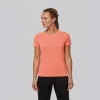 LADIES' SHORT-SLEEVED SPORTS T-SHIRT (L, Aqua Blue)