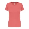 LADIES' SHORT-SLEEVED SPORTS T-SHIRT (M, Coral)
