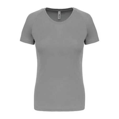 LADIES' SHORT-SLEEVED SPORTS T-SHIRT (2XL, Fine Grey)