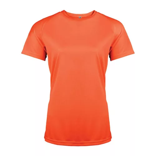 LADIES' SHORT-SLEEVED SPORTS T-SHIRT (2XL, Fluorescent Orange)