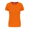 LADIES' SHORT-SLEEVED SPORTS T-SHIRT (S, Fluorescent Orange)