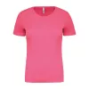 LADIES' SHORT-SLEEVED SPORTS T-SHIRT (M, Fluorescent Pink)