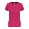 LADIES' SHORT-SLEEVED SPORTS T-SHIRT (L, Fuchsia)