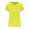 LADIES' SHORT-SLEEVED SPORTS T-SHIRT (XL, Fluorescent Yellow)
