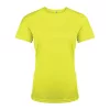 LADIES' SHORT-SLEEVED SPORTS T-SHIRT (XS, Fluorescent Yellow)