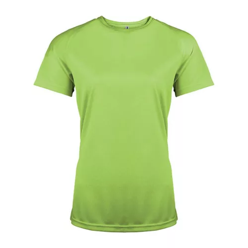 LADIES' SHORT-SLEEVED SPORTS T-SHIRT (L, Lime)