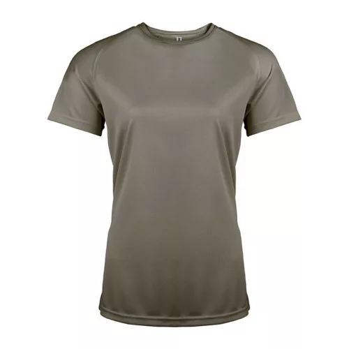 LADIES' SHORT-SLEEVED SPORTS T-SHIRT (M, Olive)
