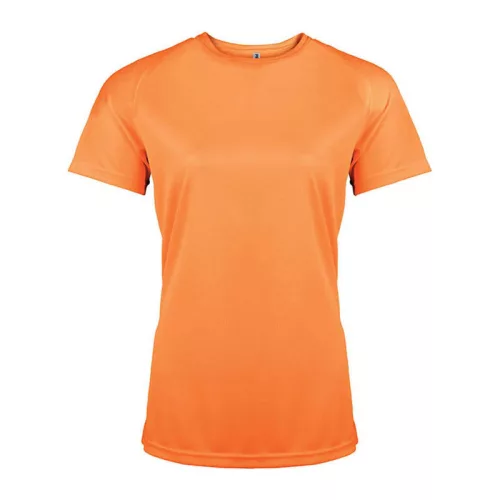 LADIES' SHORT-SLEEVED SPORTS T-SHIRT (M, Orange)