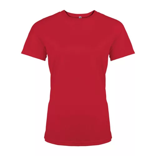 LADIES' SHORT-SLEEVED SPORTS T-SHIRT (M, Red)