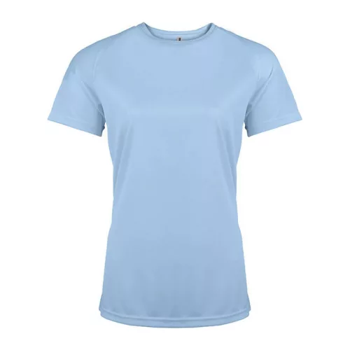 LADIES' SHORT-SLEEVED SPORTS T-SHIRT (S, Sky Blue)