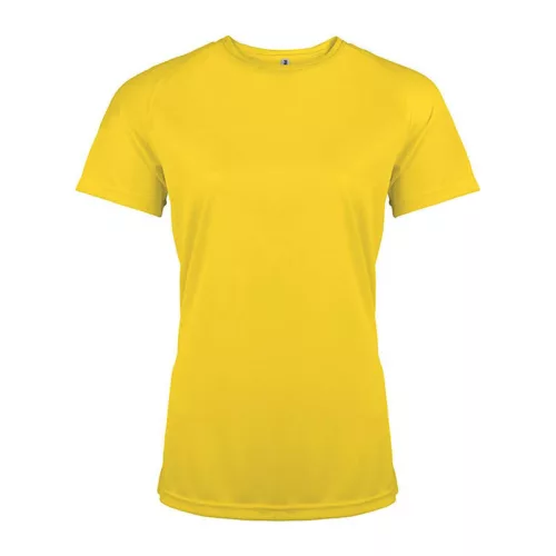 LADIES' SHORT-SLEEVED SPORTS T-SHIRT (M, True Yellow)