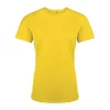 LADIES' SHORT-SLEEVED SPORTS T-SHIRT (2XL, True Yellow)