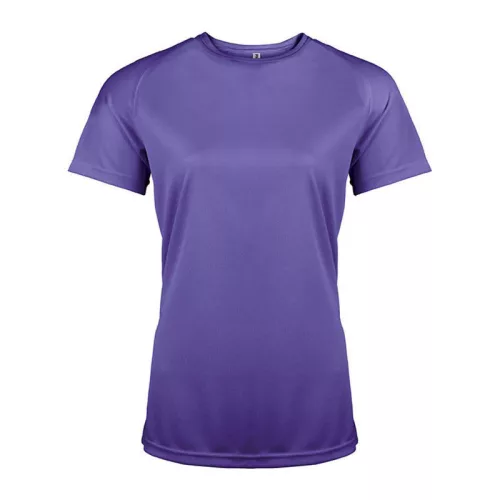 LADIES' SHORT-SLEEVED SPORTS T-SHIRT (XL, Violet)