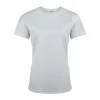 LADIES' SHORT-SLEEVED SPORTS T-SHIRT (L, Arctic White)