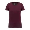 LADIES' SHORT-SLEEVED SPORTS T-SHIRT (2XL, Wine)
