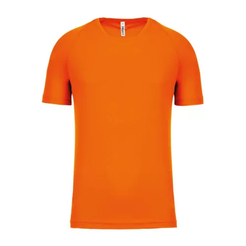 KIDS' SHORT SLEEVED SPORTS T-SHIRT (12/14, Fluorescent Orange)